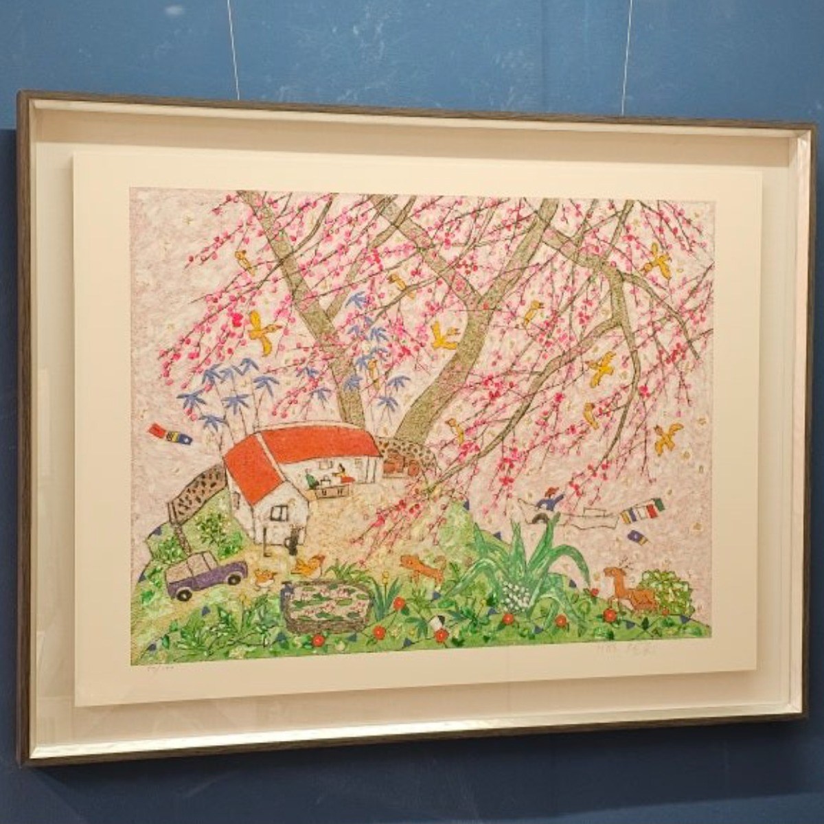 제주풍경 이왈종 한정판 판화 - 제주 생활의 중도 대형액자 거실 호텔 현관입구 인테리어 그림액자 4,450,000원