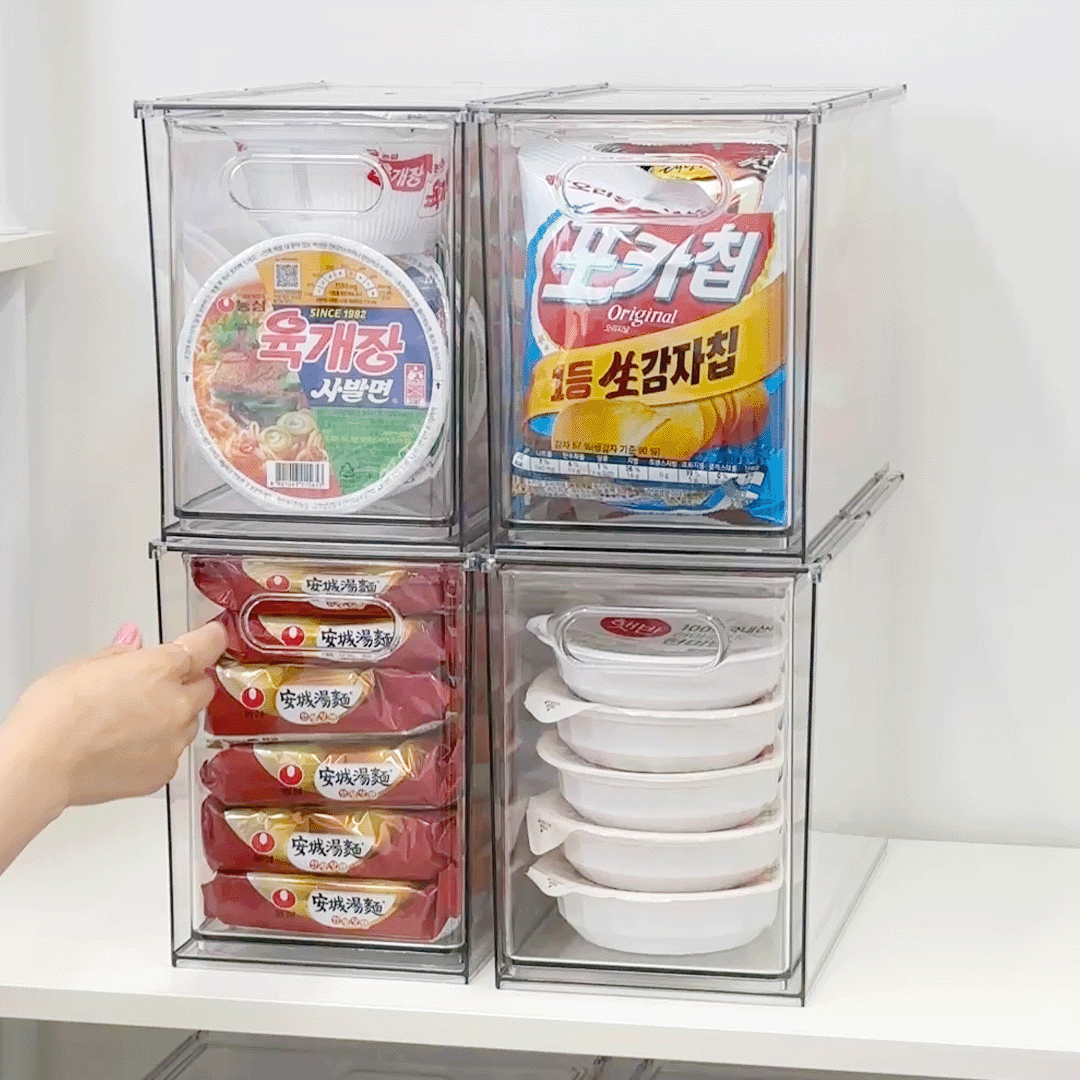 데미무드 아크릴 퓨린 적층식 팬트리 정리함 10L, 투명색, 1개 21,800원