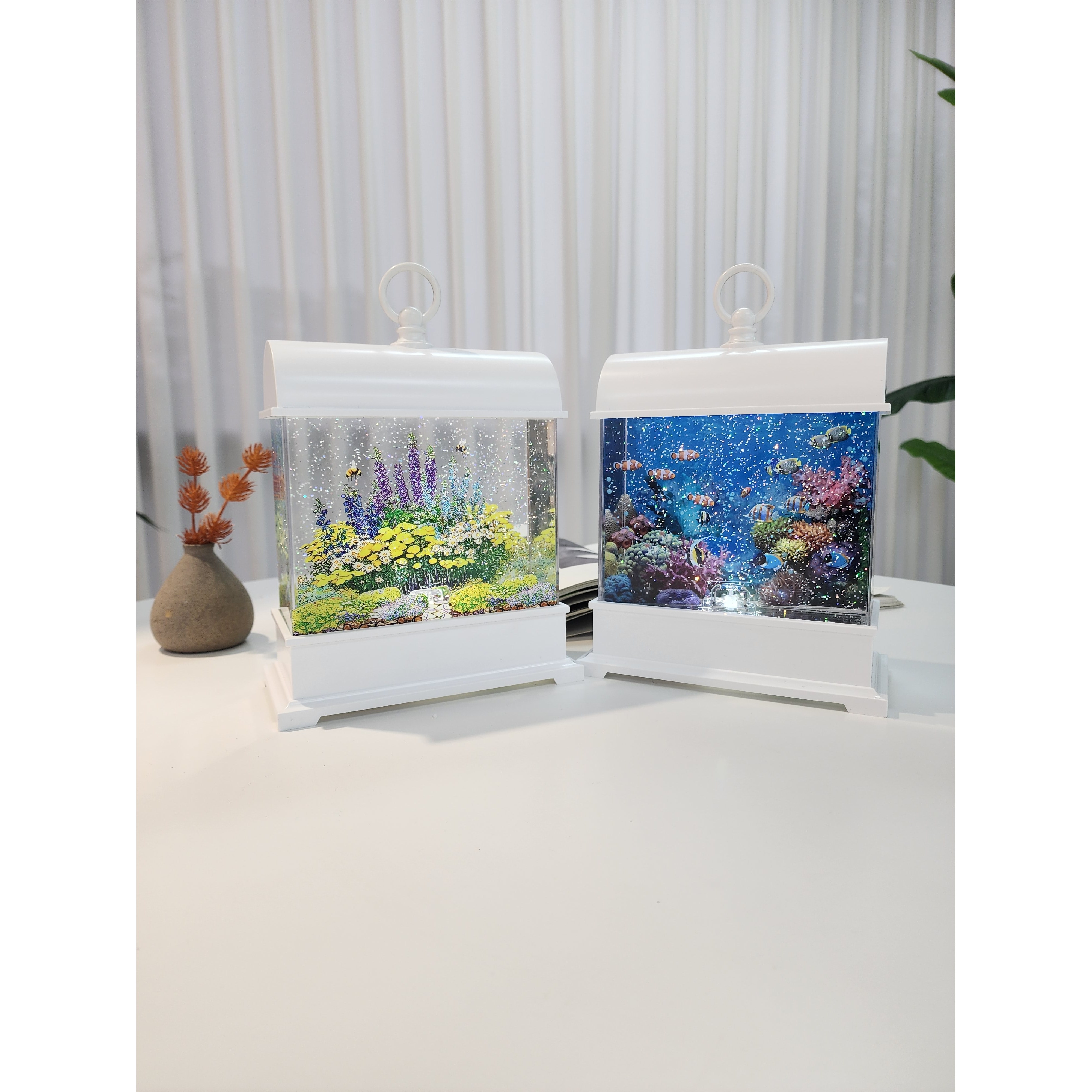 어항워터볼 오르골 무드등 2종인테리어장식품 개업선물 카페장식품, 물고기 어항 63,960원