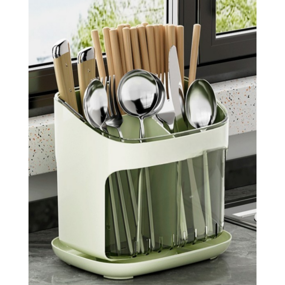 트리모아 수저꽂이 수저통 물빠짐 수저정리함 3구, 1개, 그린 9,900원