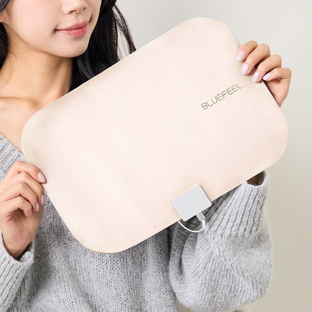 블루필 전기방석 온열방석 usb 휴대용 히트롤 히팅패드, 아이보리, 325 x 220 x 1.5 mm 36,760원