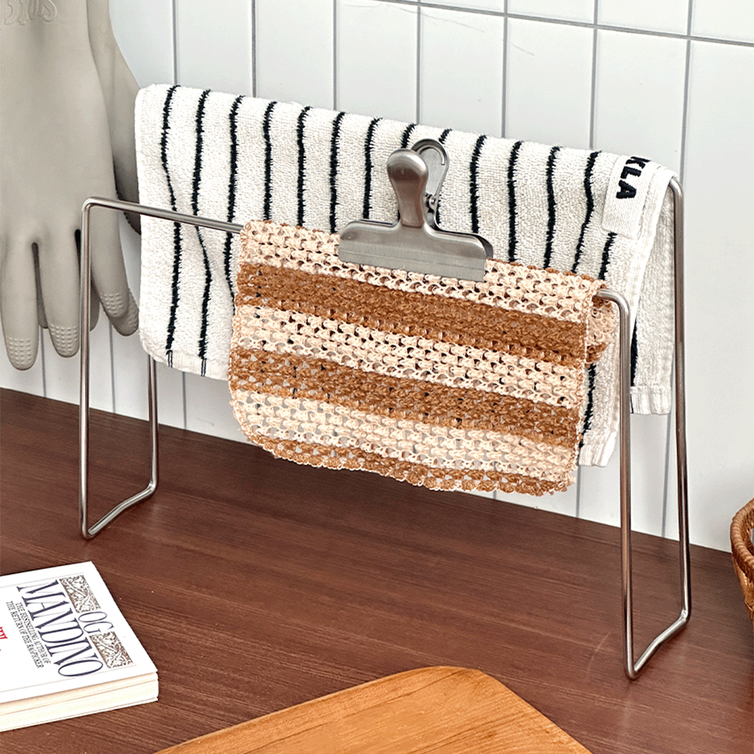 데미무드 모던 싱크 304 스탠드 행주 건조대, 1개, 실버 12,400원