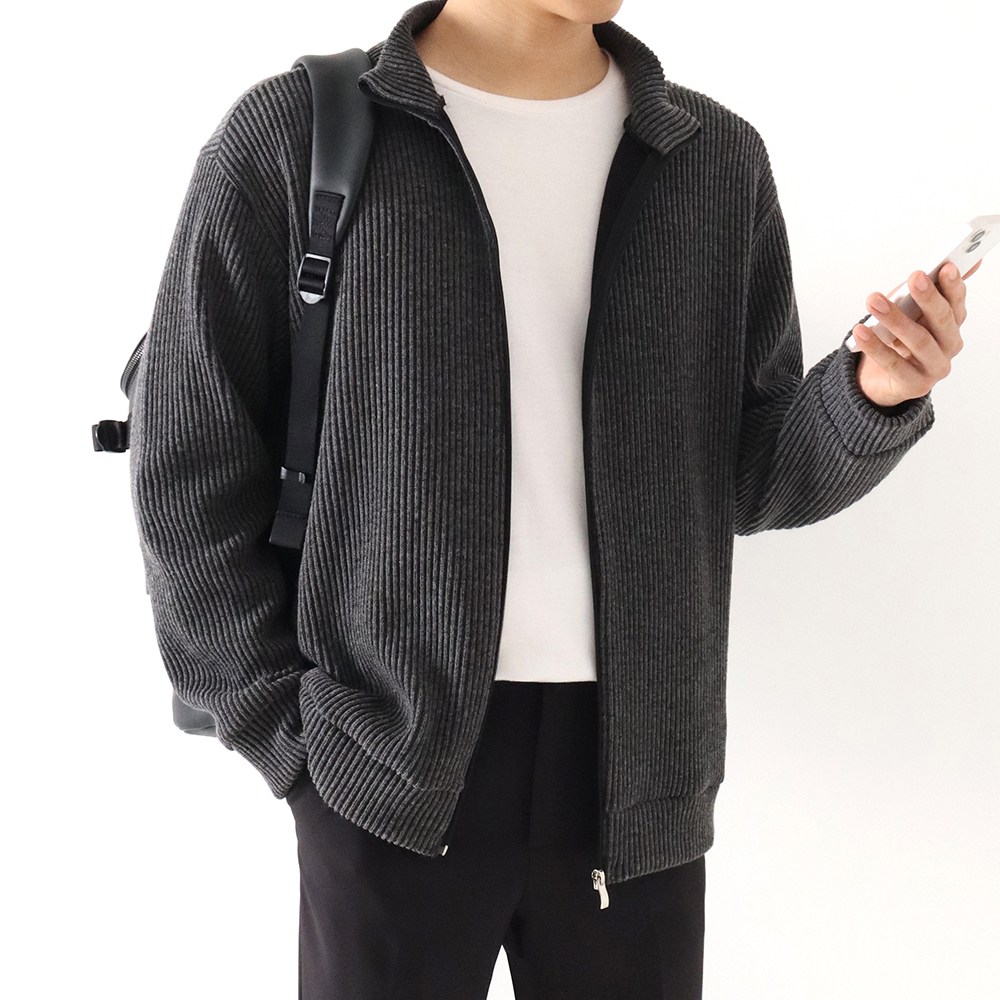 당일발송 로컨 골지 차이나 니트 집업 가디건 빅사이즈 ZZBCD022 33,800원