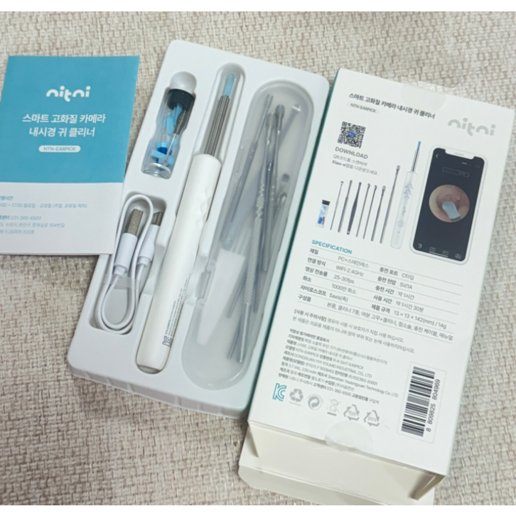 니트니 1000만 고화질 내시경 LED 스마트 이어픽 귀 클리너 NTN-EARPICK 149,150원