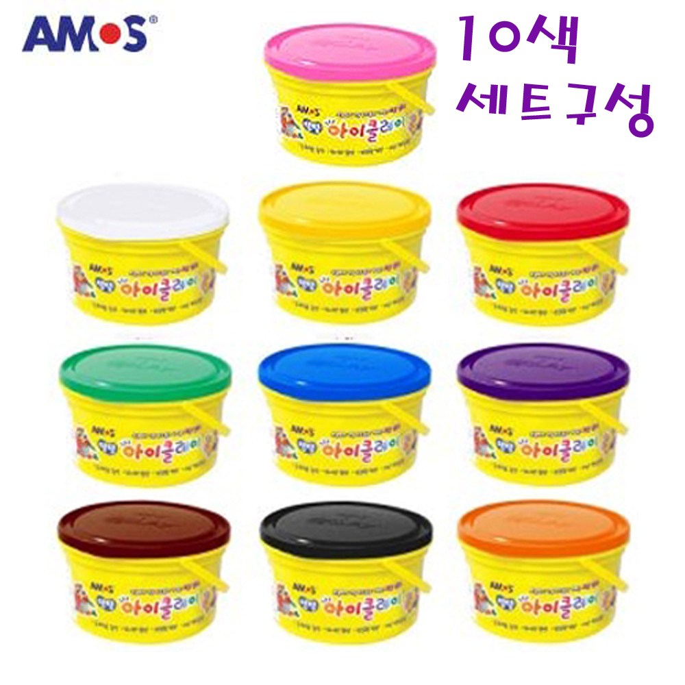 아모스 탱탱 아이클레이 600g벌크 10색세트구성 177,000원