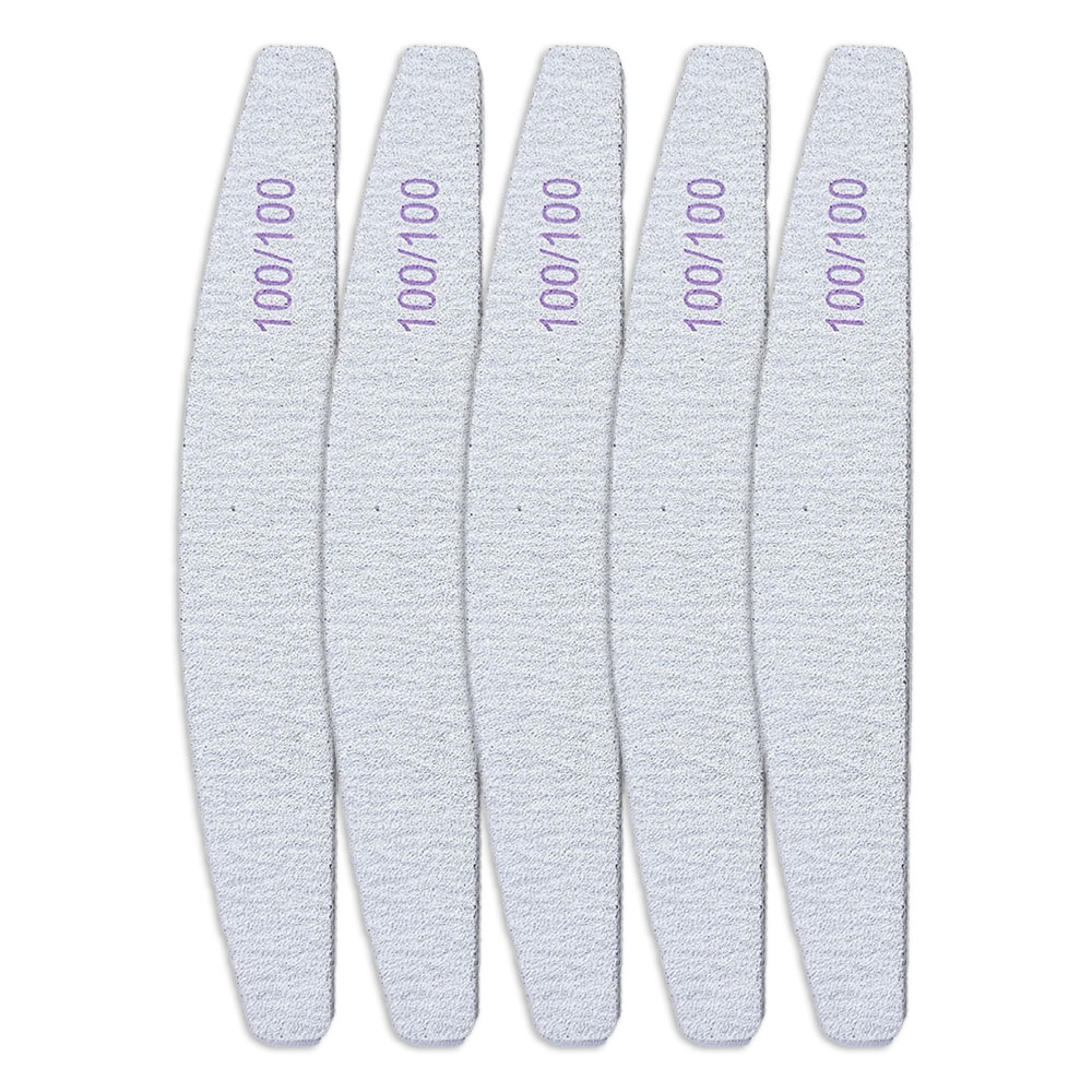 5개입 지브라 양면 네일파일 반달형 100/100 그릿 5,500원