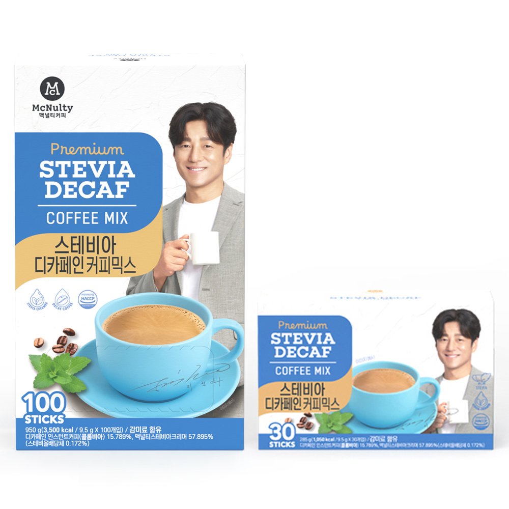 맥널티커피 스테비아 디카페인 커피믹스 100p+ 30p 세트 31,900원