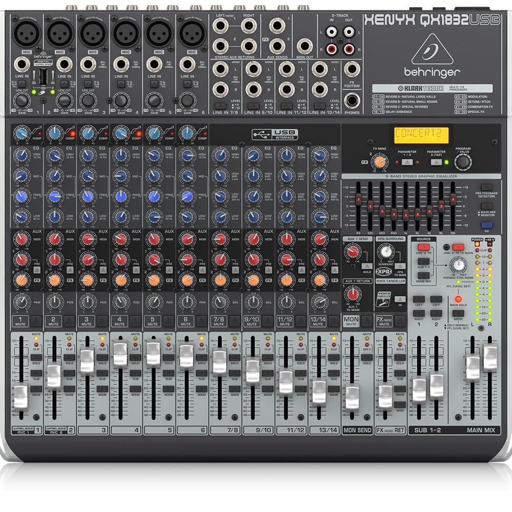 Behringer 18 3 1   USB XENYX QX1832USB 아날로그 믹서 채널 버스 노브 콤프 이펙트 541,510원