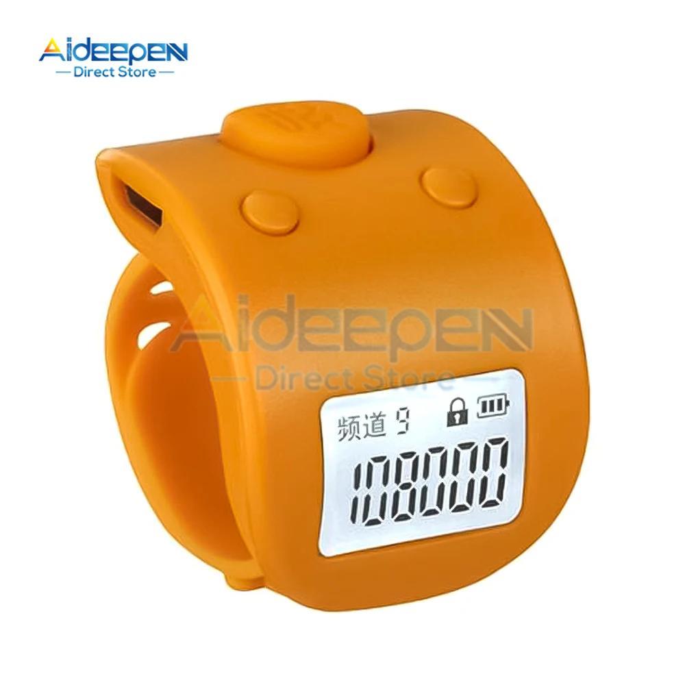 타이머 미니 디지털 LCD 전자 손가락 반지 핸드 탈리 카운터, 다기능 6 자리 기도, 충전식 카운터 클리커 16,600원