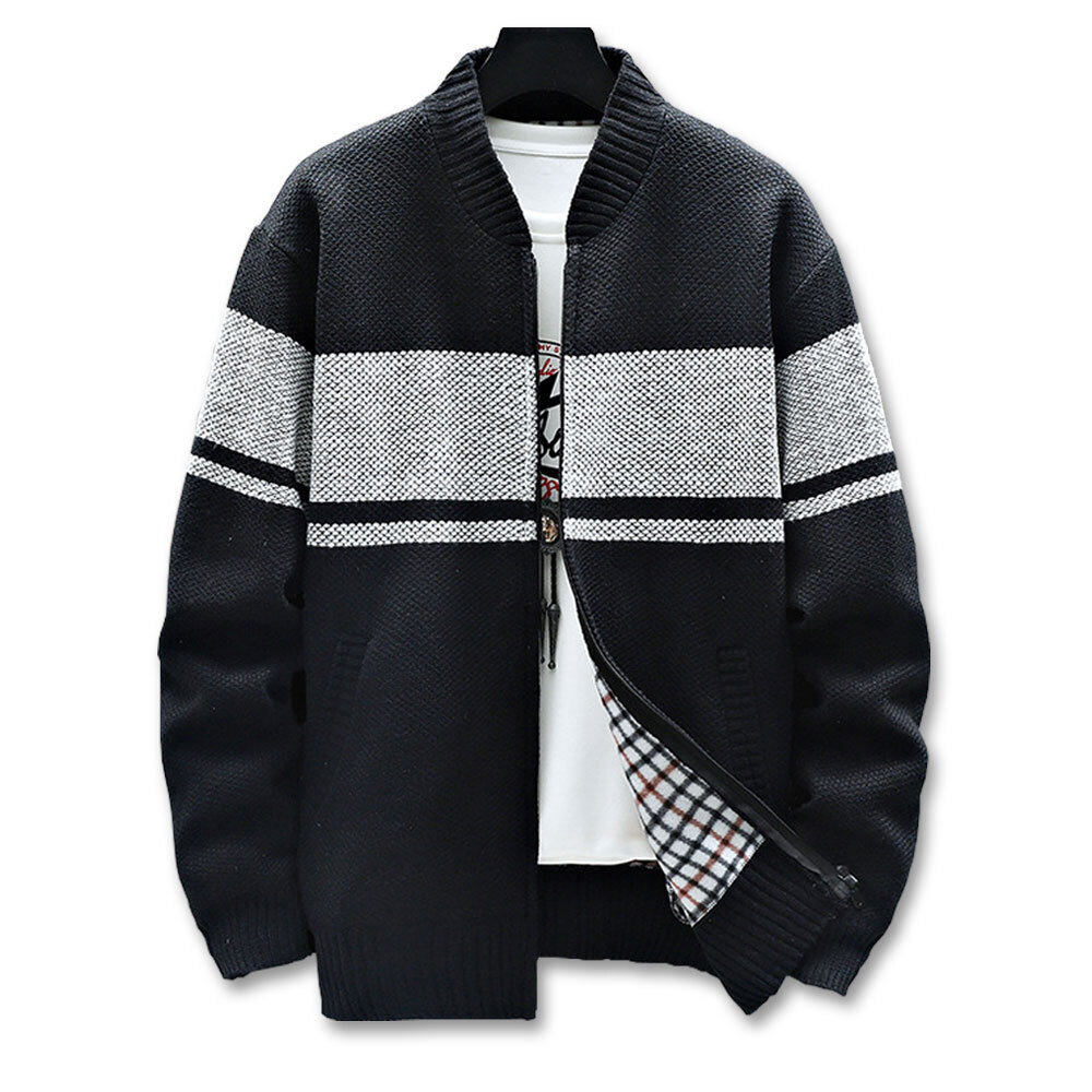 가르크시 투톤 라인 포인트 풀집업 레이어드 루즈핏 데일리 캐주얼 가디건 25,900원