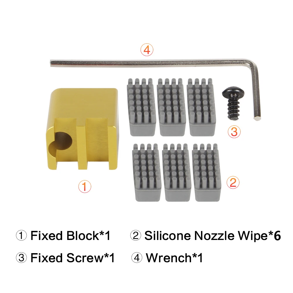 밤부랩 X1 P1S 와이퍼 실리콘 브러시 핫베드 장착 스크러버, 밤불랩 P1 청소 도구 3D 프린터 부품용 노즐 8,700원