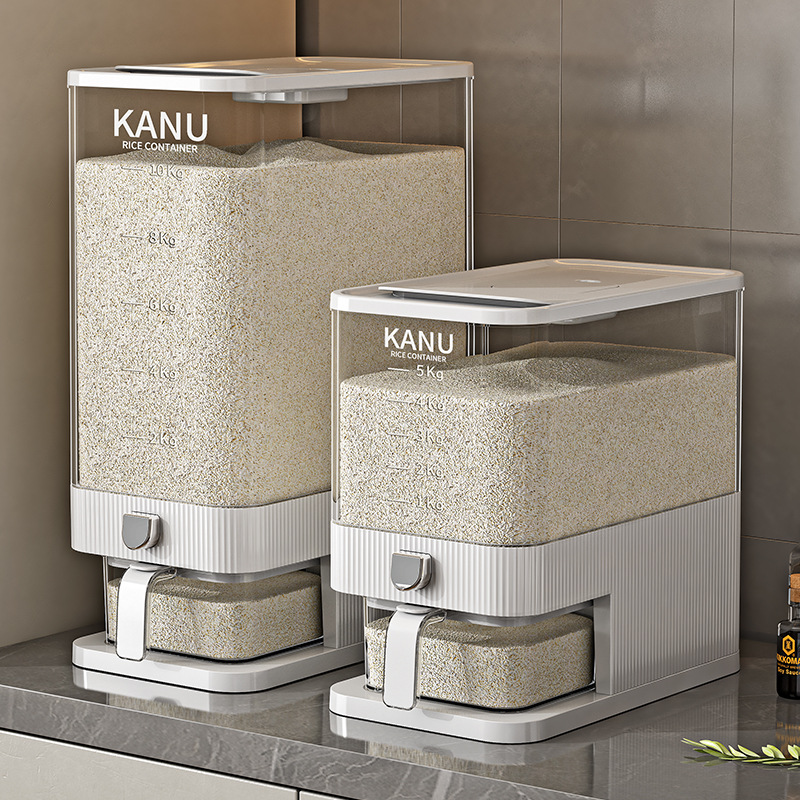 ANYOU 일상쏙 원터치 밀폐식 계량 쌀통 방충 방습 진공쌀통 대용량, 흰색, 1개 34,800원