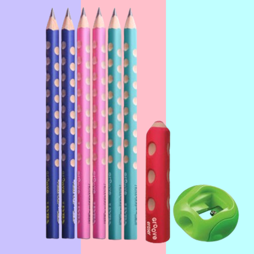 리라 그루브 점보 연필세트 연필6자루+지우개+연필깎이 18,500원