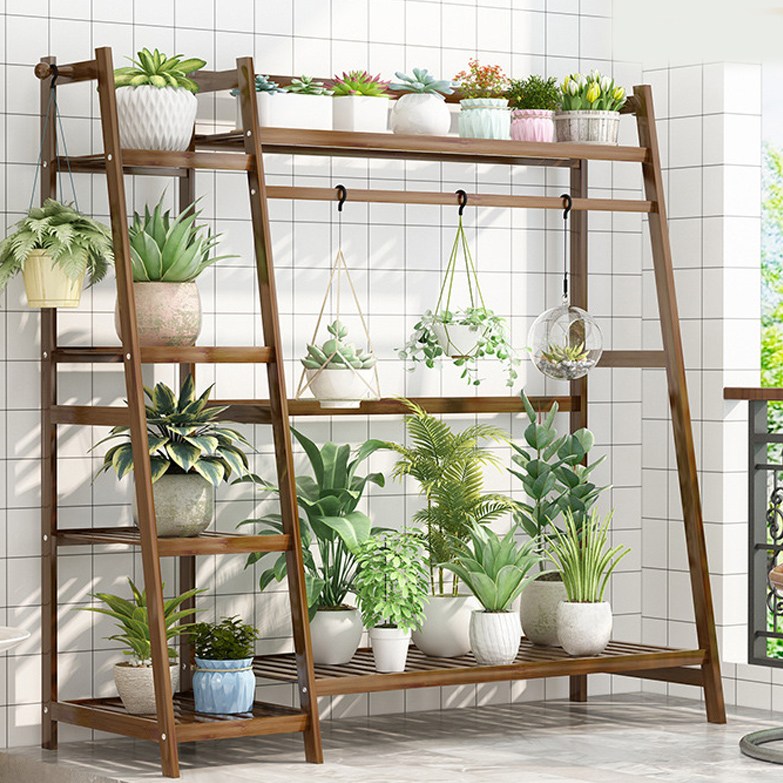 화분 받침대 선반 진열대 정리대 행거 베란다 거치대 원목 콘솔 플랜테리어, 우드가든 90, 1개 79,000원