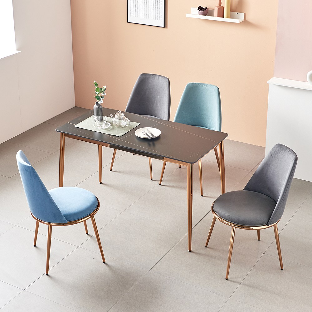 유씨엠 코코젤라 마블 세라믹 골드스틸 4인 식탁세트 1300 672,530원