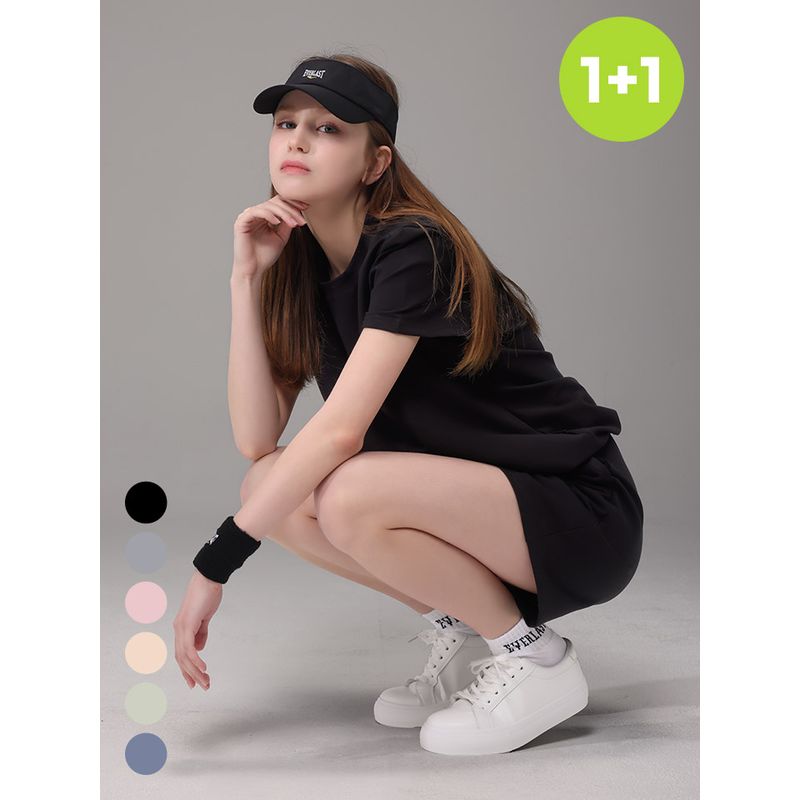 에버라스트 여성 맨투맨 반팔 셋업 운동복 세트 59,800원