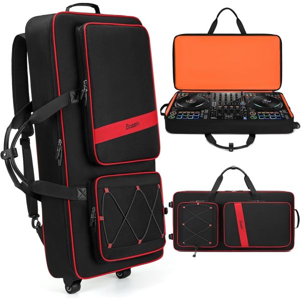 DJ 장비 가방 믹서 케이스 BOSSTIN 보스틴 컨트롤러 휠 포함 DDJ FLX10 /1000 /FLX6 /REV7 /REV5 호환 장비용 롤링 패딩 처리된 대형 백팩 15. 306,600원