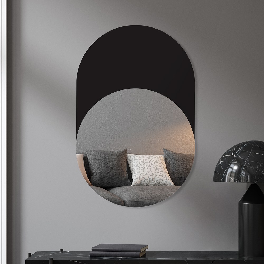 루비드 에그 직타원 디자인 거울 포토존 카페 인테리어 셀카 벽거울 원형 장식 154,000원