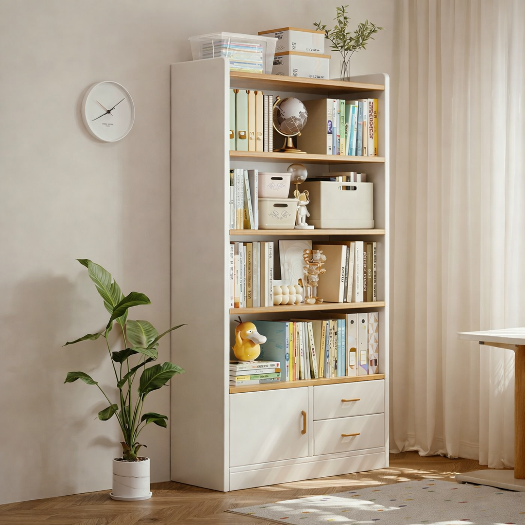 학생용 다기능 다층 책장 거실 침실 책 문서 수납 책장 195,300원