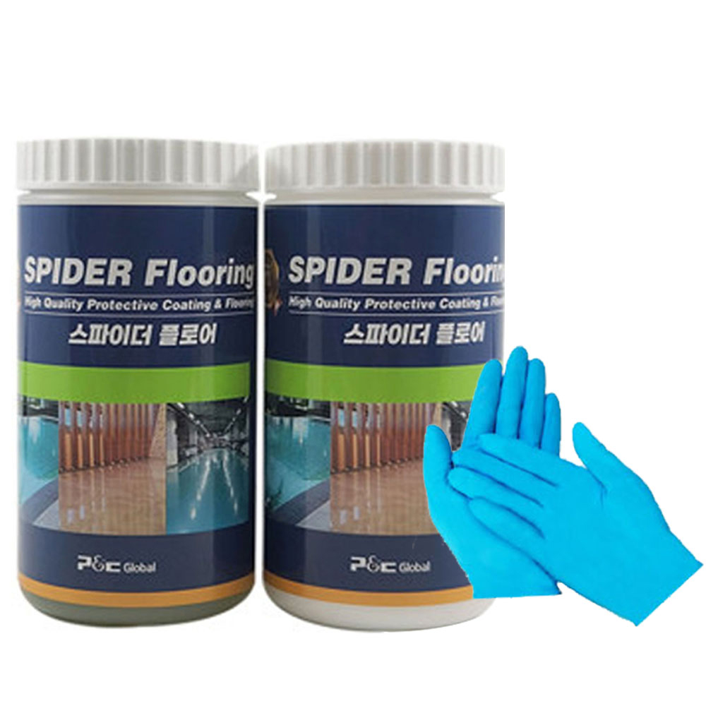 스파이더 냄새없는 수용성 에폭시 방수 옥상 주차장 빈티지 카페 벽 바닥 강화 하도겸용 투명 주제 200g+경화제 200g +니트릴 장갑, 200g, 1개 12,900원