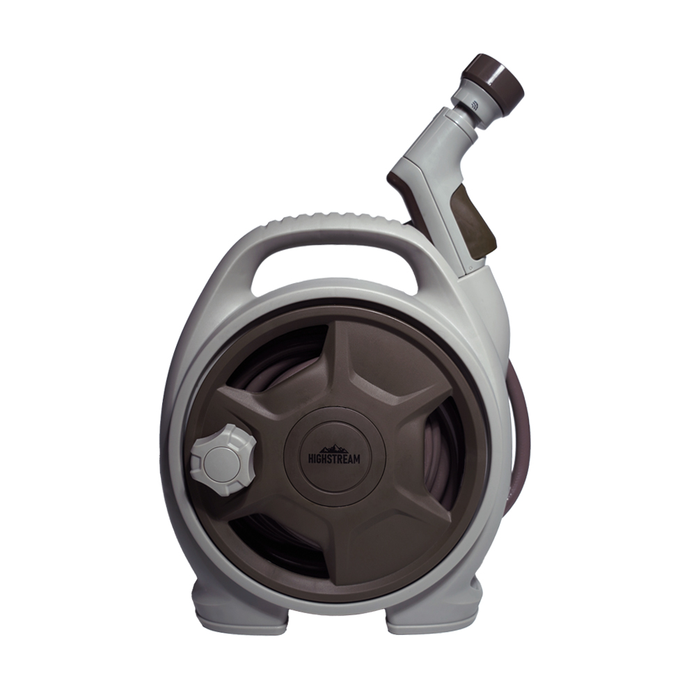 하이스트림 컴팩트호스릴 10M , 세차 정원 베란다 전원주택 원터치워터건, 10m 브라운/그레이, 1개 34,000원