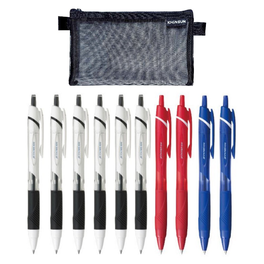 유한회사고루담 uni 제트스트림 단색 볼펜 SXN 150 0.38 0.5 0.7 1.0 10p (메쉬 파우치 포함) 13,840원