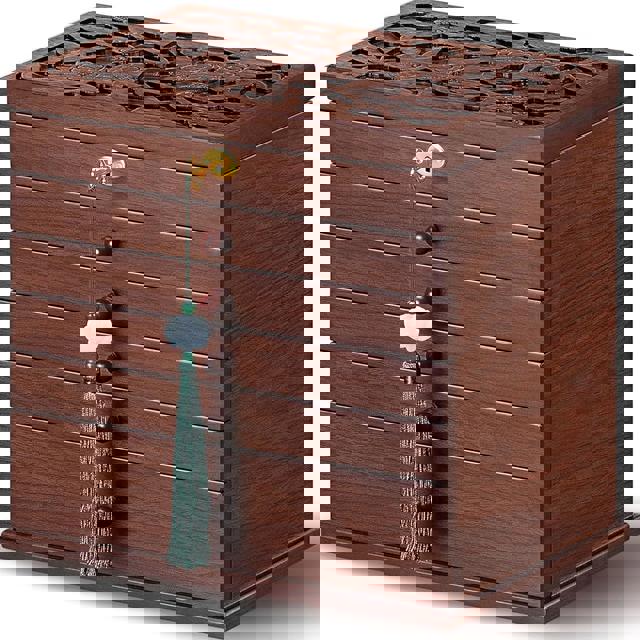 고급보석함 Xloverise 수작업 장미 주얼리 박스 우드 포 와우엔, 서랍장 4개가 있는 (Size-7-Layer) 275,400원