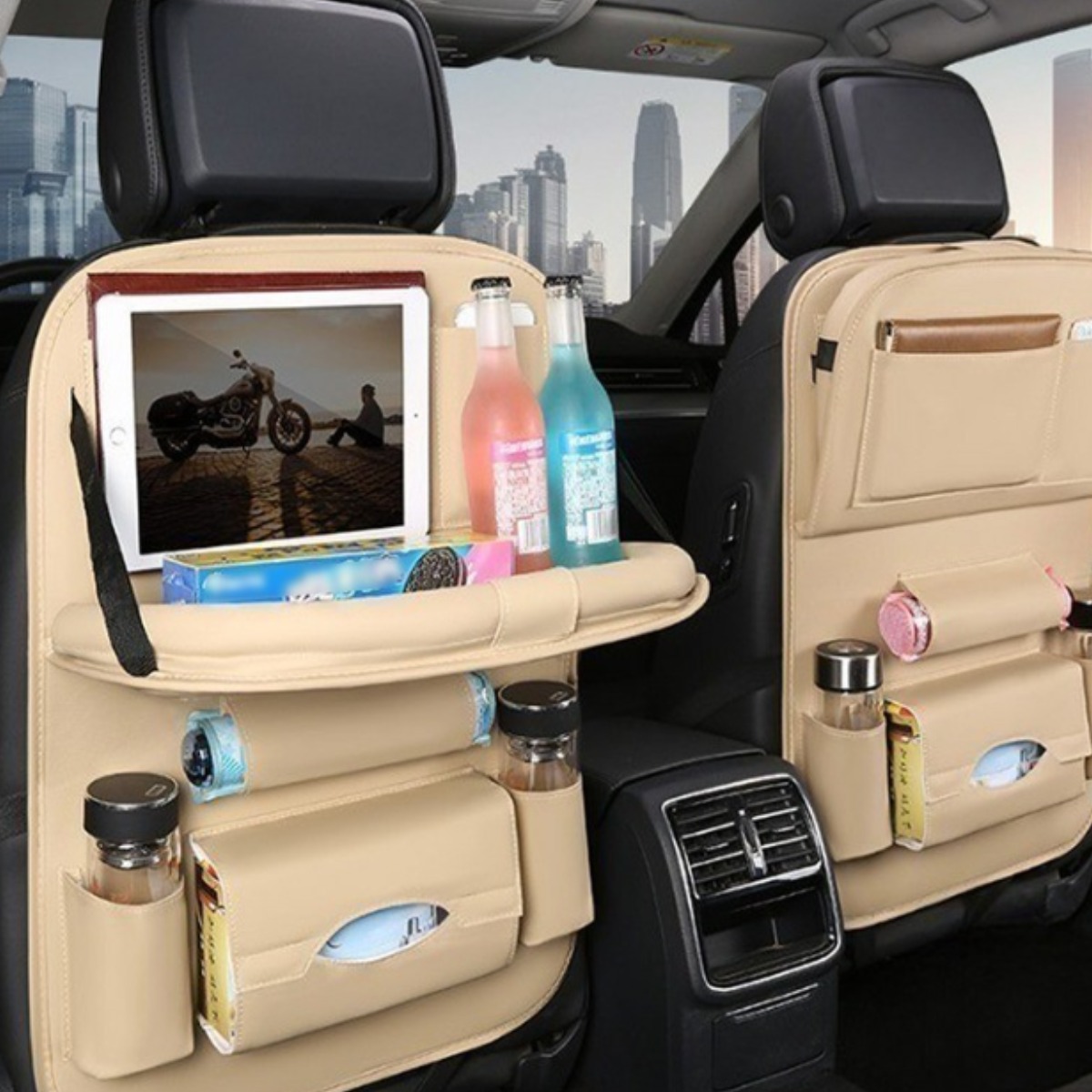 도리몰 차량 백시트 멀티트레이, 베이지, 1개 23,000원