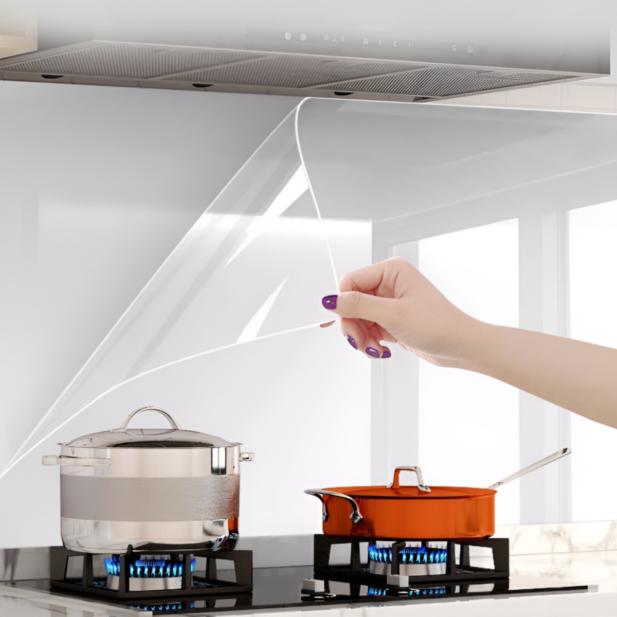 닉스리빙 무점착 정전기 오염방지 투명 시트지 벽지 주방 가구보호필름, 1개 5,900원