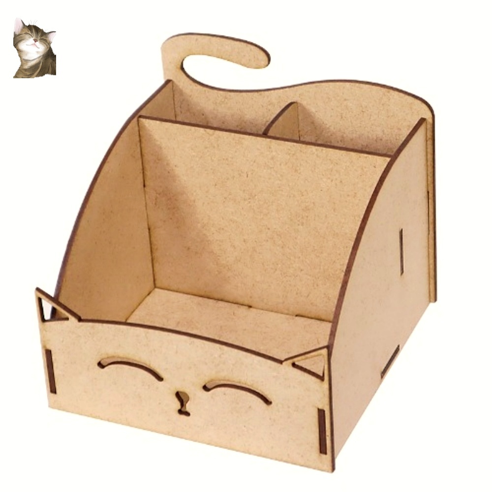 [우드공예] 고양이 3구 연필꽂이 만들기 DIY 조립 단체 미술체험 10개 단풍마켓 21,700원