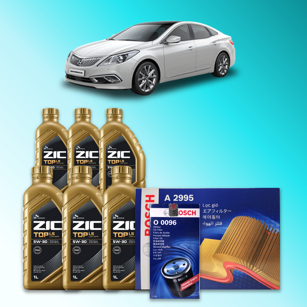 그랜저 (HG) 2.2 디젤 엔진오일세트 SK 지크 탑 LS 5W30 (ZIC TOP LS) 107,900원
