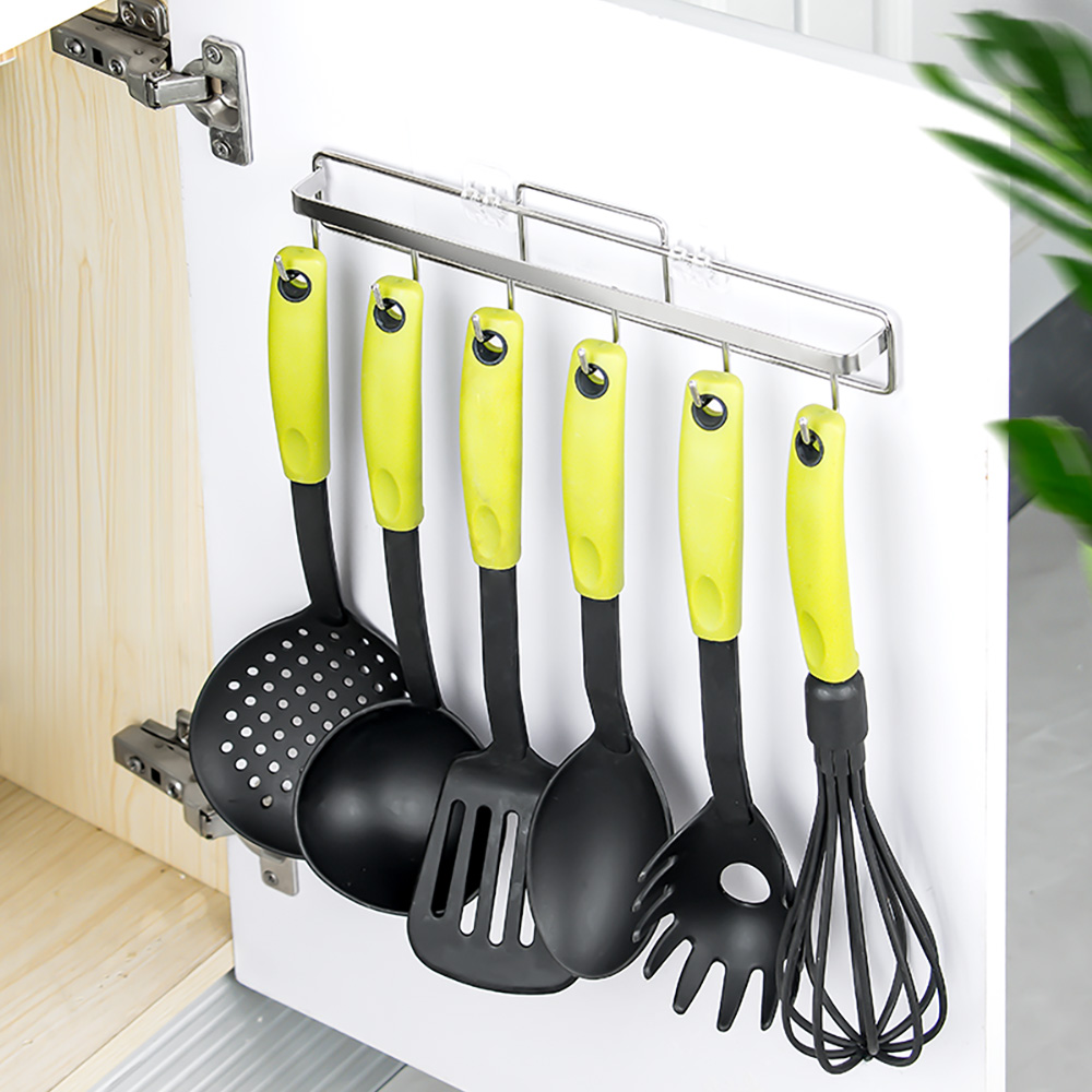 하이롱송 304 스텐 펀치 면제 스마트접착 주방 조리도구걸이 싱크대도어걸이, 1개, 실버 19,800원