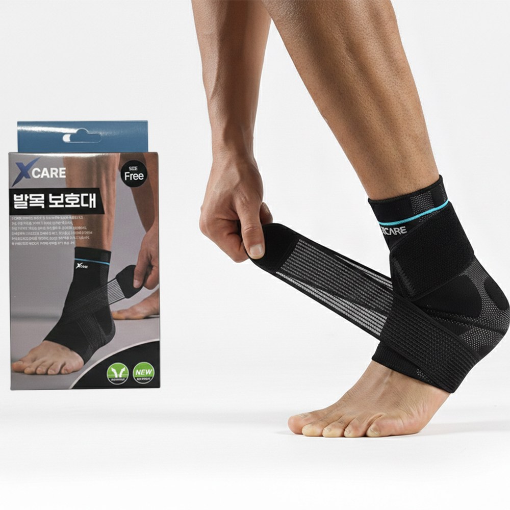 엑스케어 발목 테이핑 보호대 압박 관절 서포터, 블랙, 1개 20,970원
