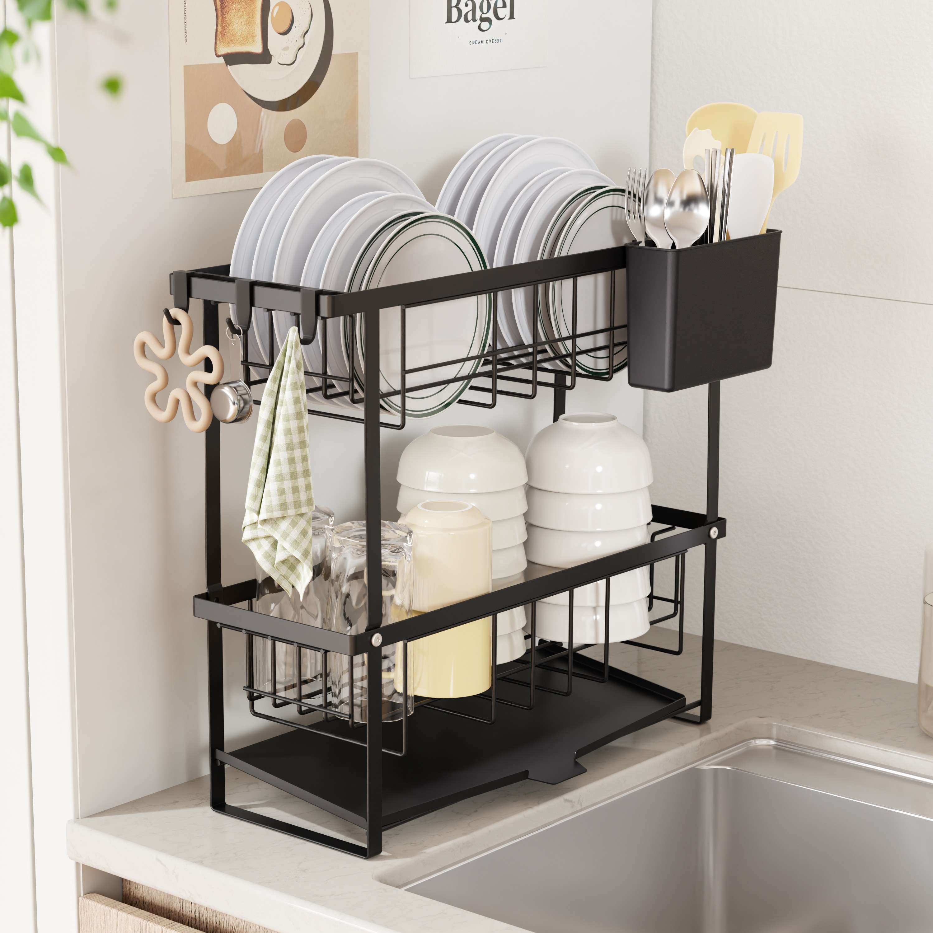 라라밤 자동 물빠짐 초슬림 미니 식기건조대 29,900원