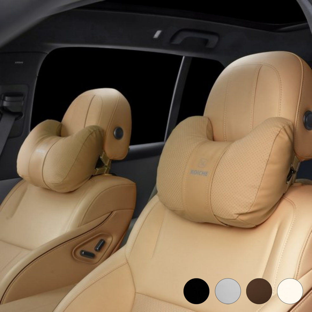 코이체 차량용 크로와상 목쿠션 소프트 가죽 목베개, 2개, 새들 브라운 28,900원