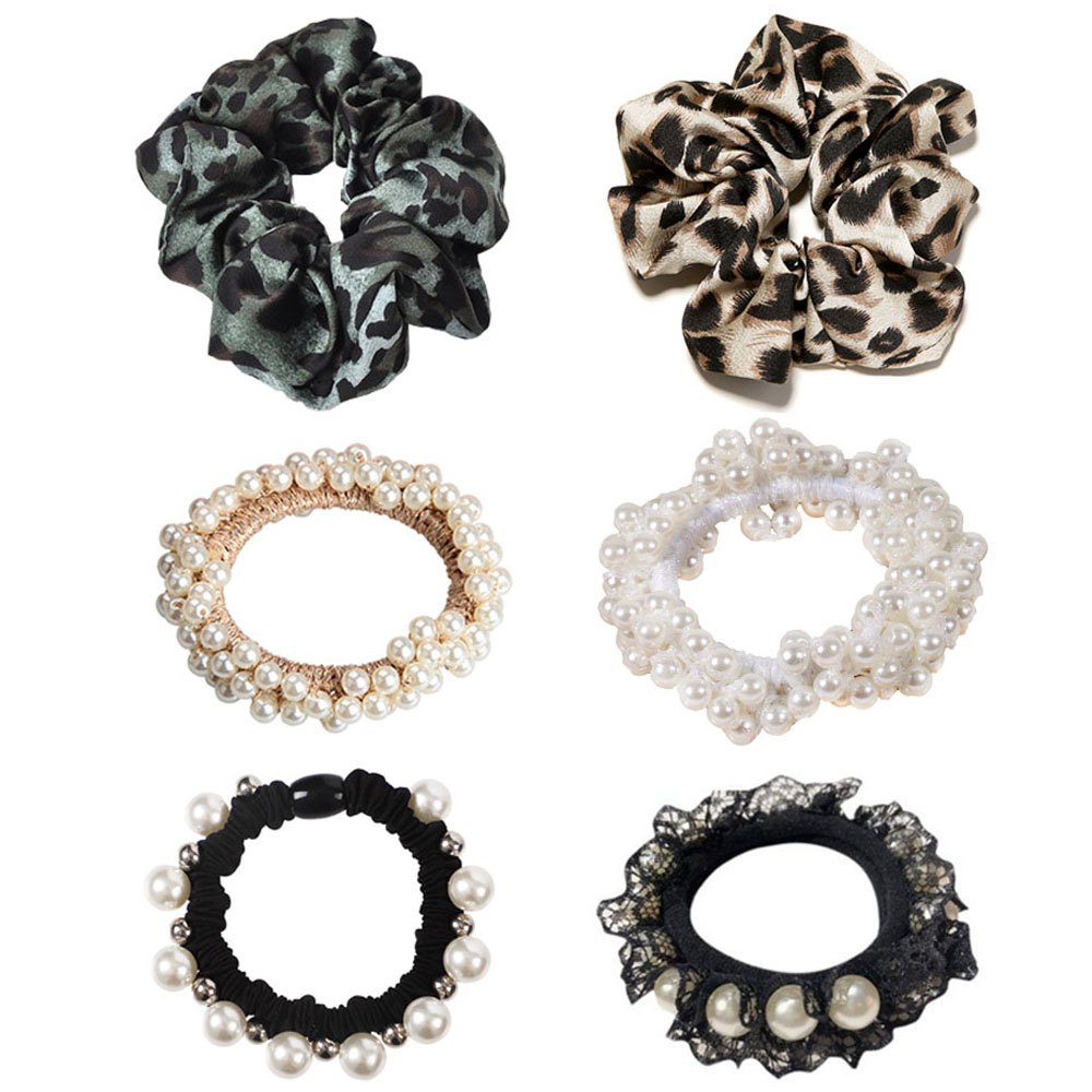 수스다 헤어끈 호피곱창 2종 + 진주곱창 2종 + 레이스진주곱창 2종 세트 12,970원