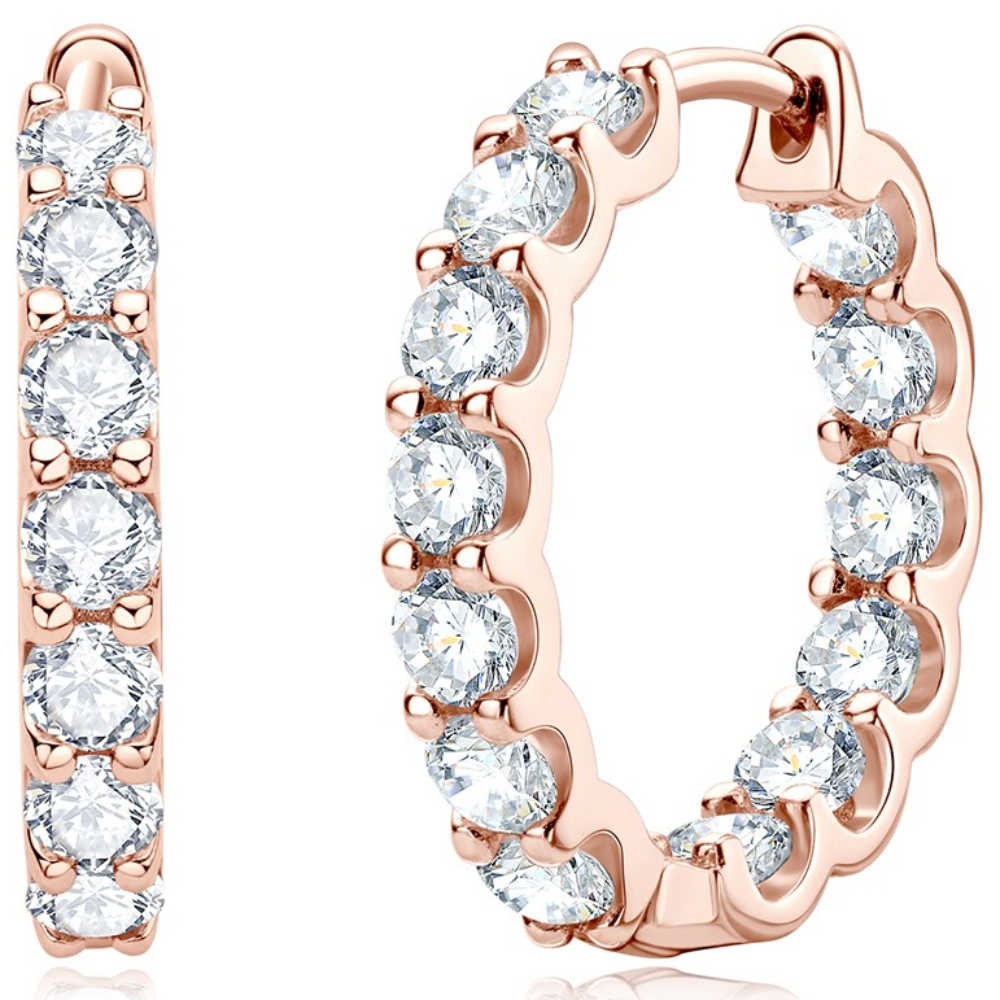 925 순은 모이사나이트 호프 귀걸이 14K금도금 링 귀찌 클래식 패션 귀걸이 주얼리 생일 기념일 선물 118,000원