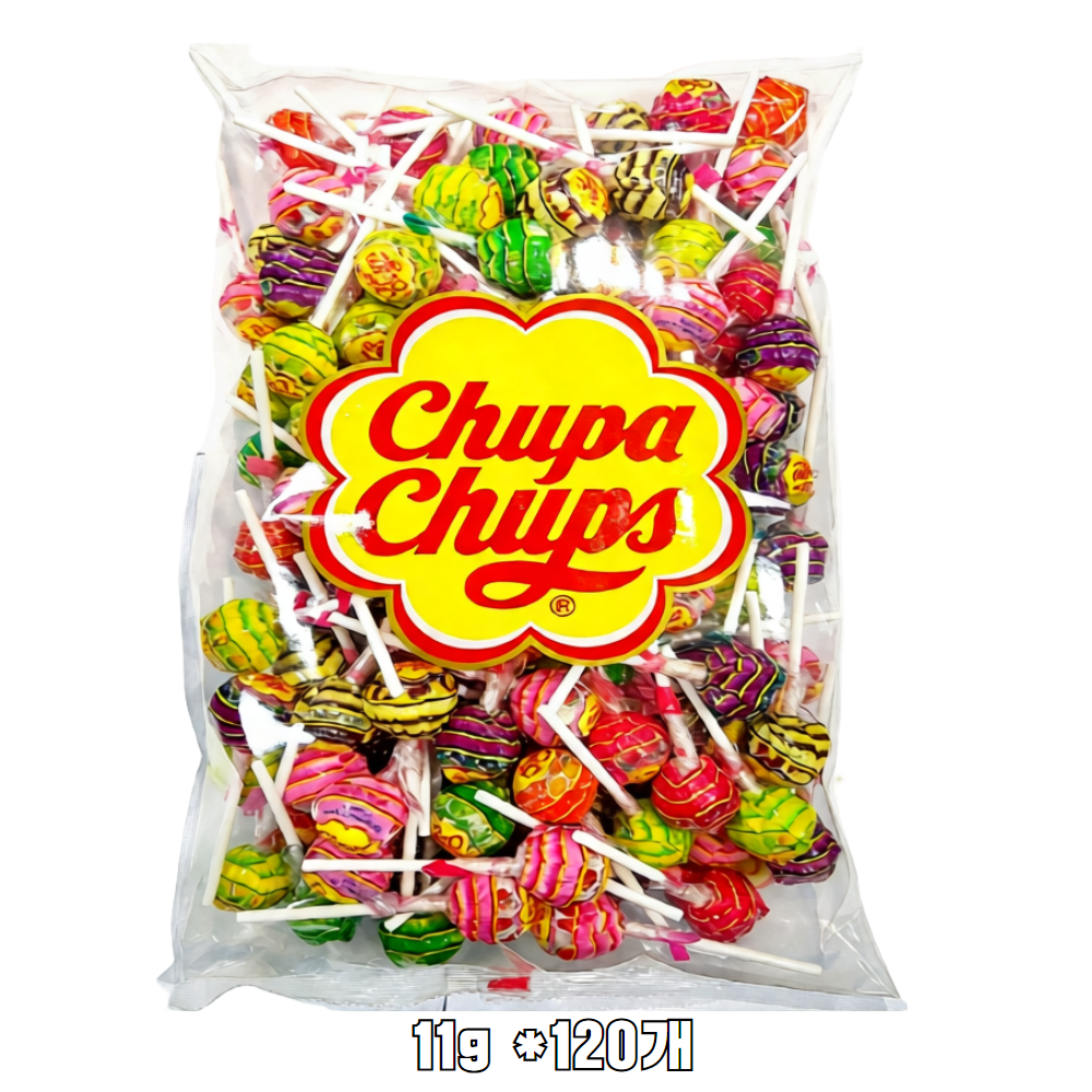 톡이네 벌크형 츄파춥스 막대사탕 대용량 캔디 꽃다발 선물 단체 간식 상담용 업소용, 120개, 11g 23,900원
