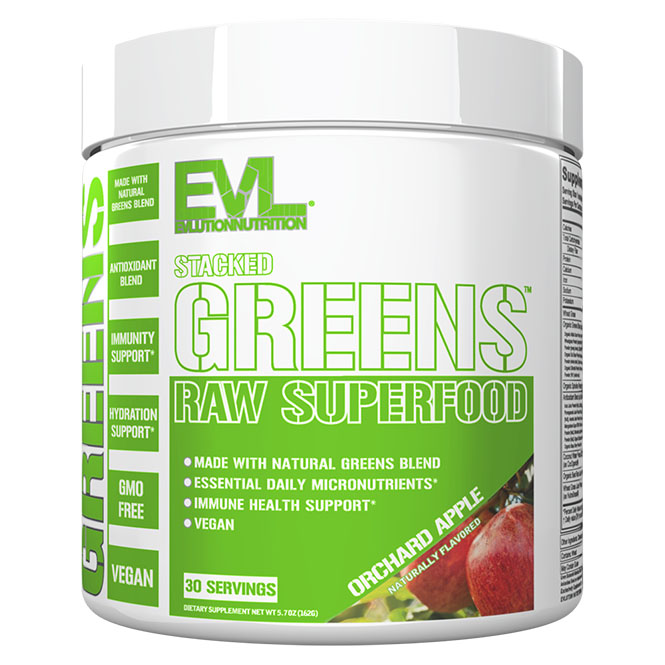EVLUTIONNUTRITION 스택드 그린 로우 슈퍼푸드 오차드 애플 비건, 1개, 162g 26,140원