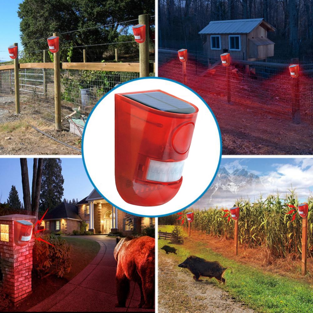 모다두 야생 동물 멧돼지 고라니 퇴치기 태양열 태양광 쏠라 동작감지 경고등 싸이렌 창고 과수원 경보기 19,500원
