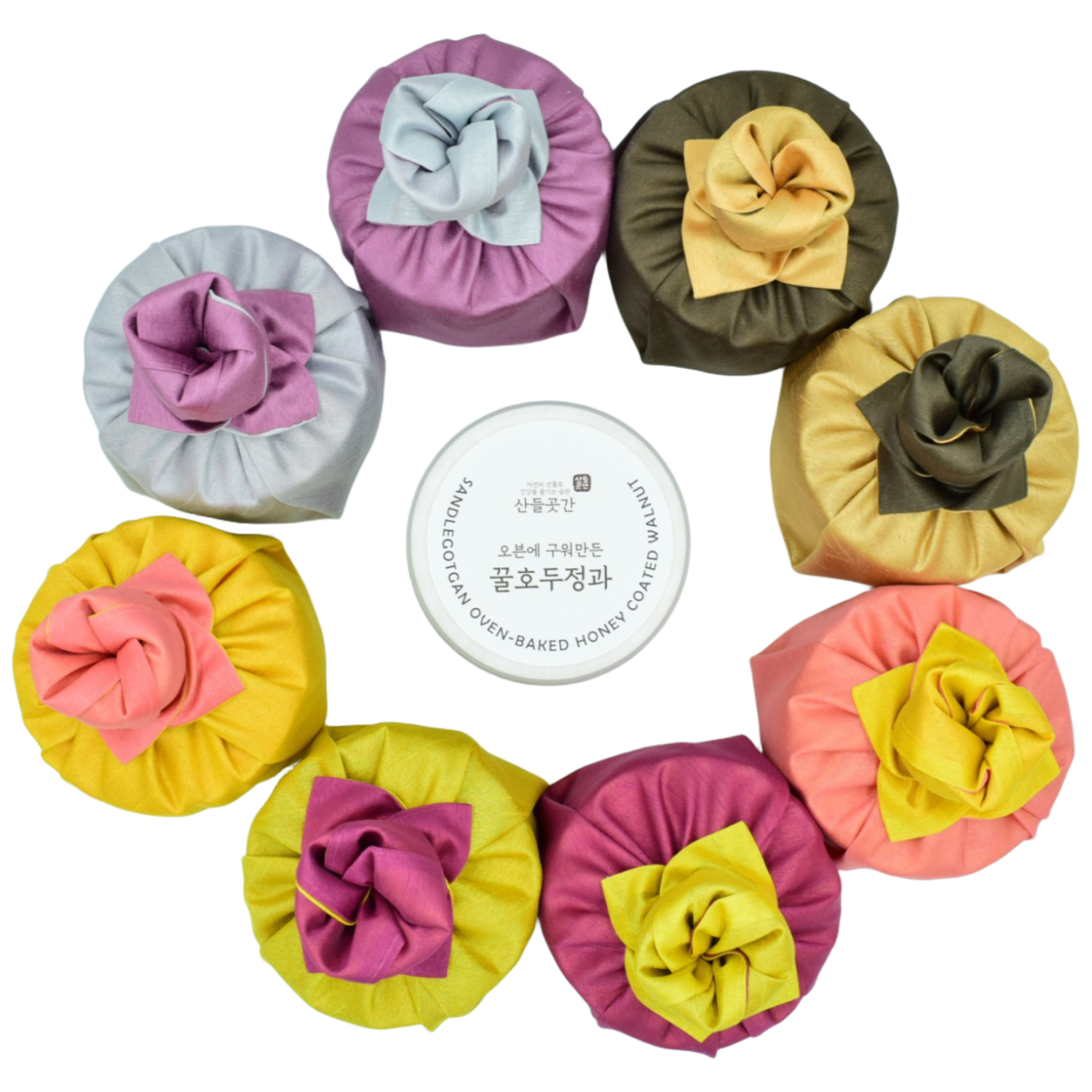 꿀 호두정과 답례품 호두강정 웨딩 결혼식 보자기포장 (보라색), 1개, 110g 7,900원