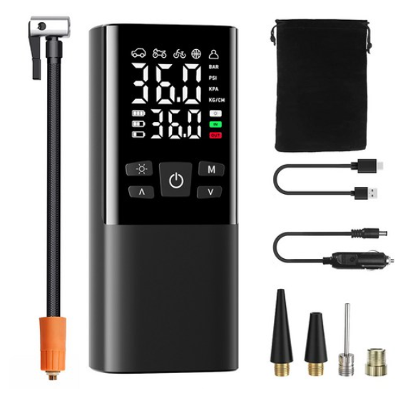 ACMEZING 타이어 공기압 주입기 휴대용 공기압 주입기  차량용 대용량 무선 다용도 에어 펌프 자전거 오토바이 구기 기압 주입기 7800mAh, 37,600원