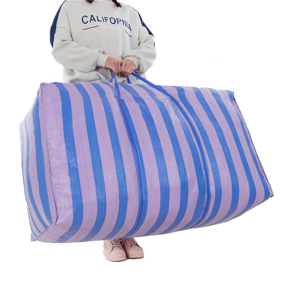 아모란나 초대형 스트라이프 이사 보관 가방 230L, 1개, 블루 스트라이프 7,870원