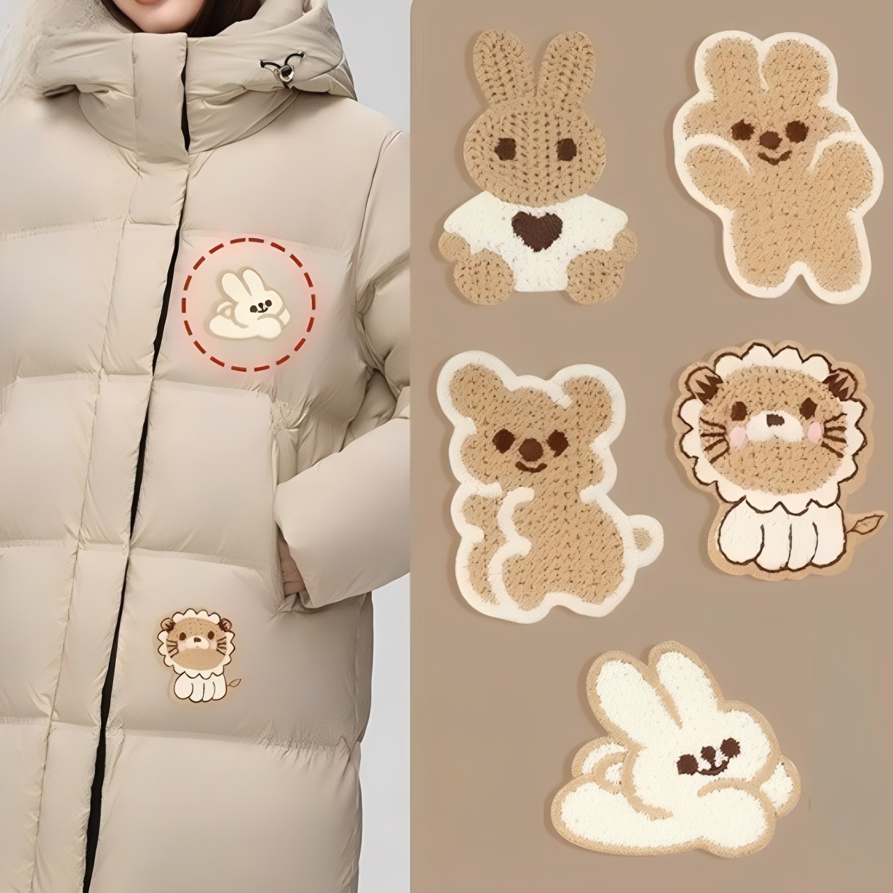 웨젼 동물 찢어진 옷 가방 셀프 수선 DIY 열접착 패치 와펜 8,900원