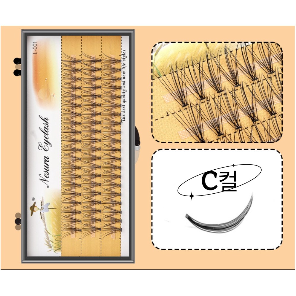 TSUKI부분가닥 인조속눈썹 기본템 V형 C컬 아이래쉬 8/9/10/11 14,900원