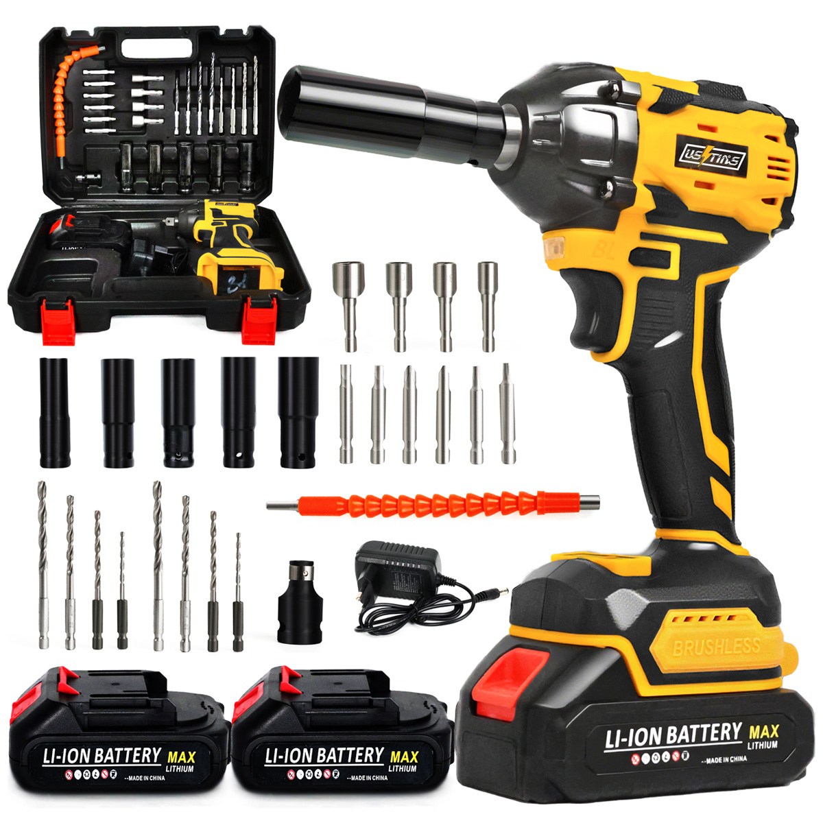 우스틴스 브러시리스 리튬배터리 임팩 전동렌치, 1개, 본품 + 배터리1개 90,980원