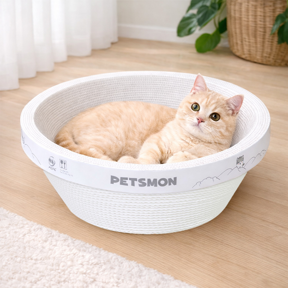 펫츠몬 고양이 깊고편한 특대형 크라프트 스크래쳐 원형 12,400원