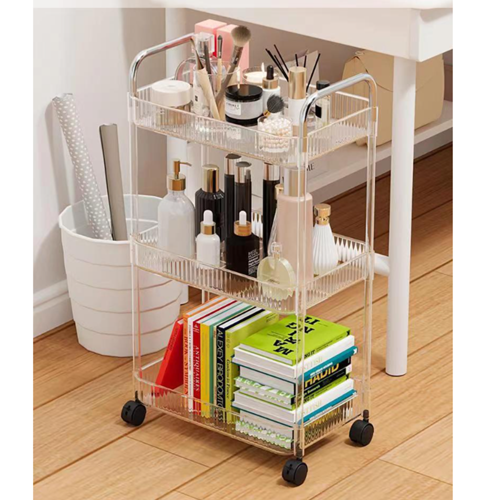 엘브이유 튼튼한 투명 이동식트롤리 틈새선반 3단 23,900원