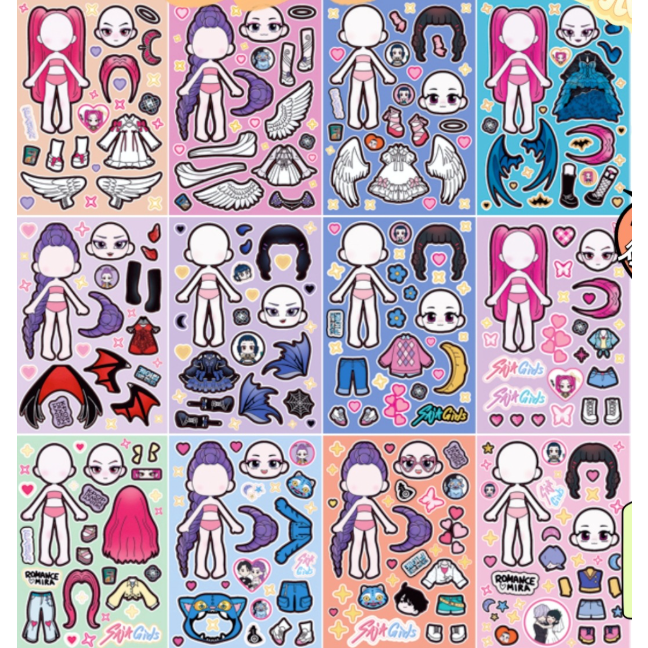 케이팝데몬헌터스 코디 스티커 12장세트 7,500원