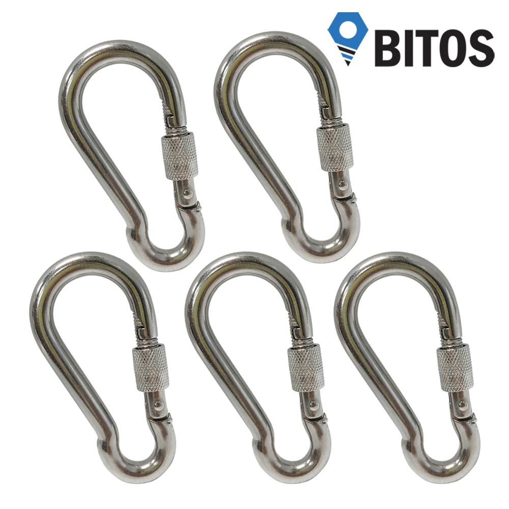 안전비너 세트 SUS304 연결고리 스텐비너 등산용 캠핑용 비너 고리, 5개, 스텐 17,600원